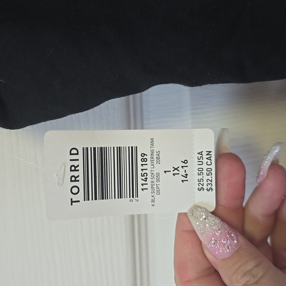 NWT Torrid Super Soft knit black tank Size 1 - Picture 4 of 7